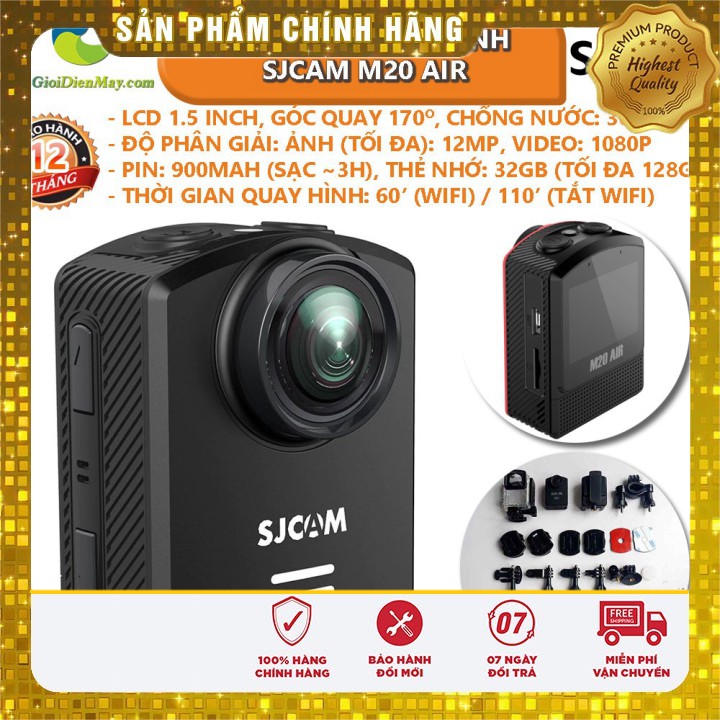 [Sale] Camera hành trình, camera hành động ACTION CAMERA SJCAM M20 AIR - Bảo hành 12 tháng - Shop Thế Giới Điện Máy .