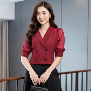 Áo Sơ Mi Nữ Cổ Vest Thời Trang Công Sở UK Fashion Phong Cách Hàn Quốc Chất Vải Mềm Mại, Thoáng Mát NKSM2112016