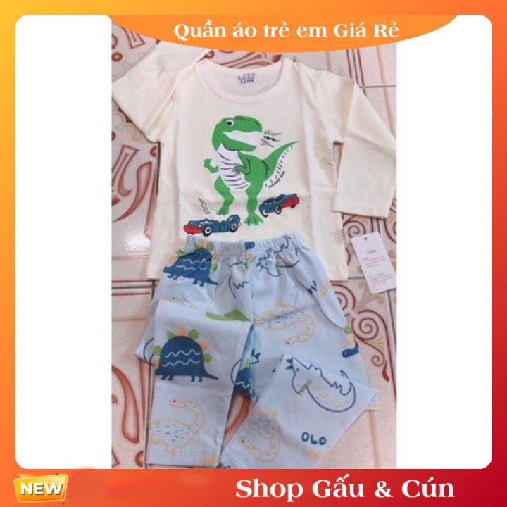 Bộ quần áo dài tay xuất hàn cho bé trai hàng Quảng Châu chất cotton mềm mịn chuẩn xịn 9-38kg