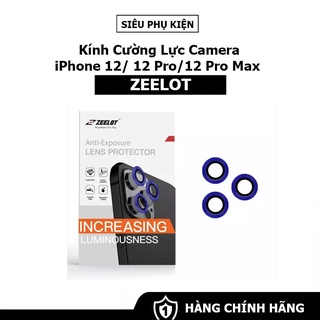 Kính Cường Lực ZEELOT camera cho iPhone 12 Pro Max viền Titan – Hàng Chính Hãng-Tặng kèm cáp sạc iPhone 20 cm