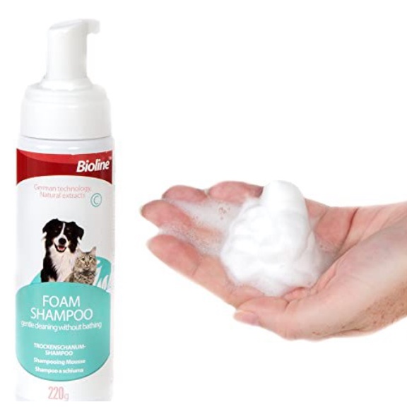 Sữa Tắm khô  - tắm bọt bioline 220g Cho CHó Mèo Pet-1989
