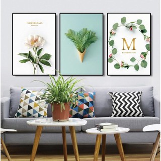 Tranh Canvas Kèm Khung Trang Trí Nội Thất (50 x 70 cm) x 3 Tranh