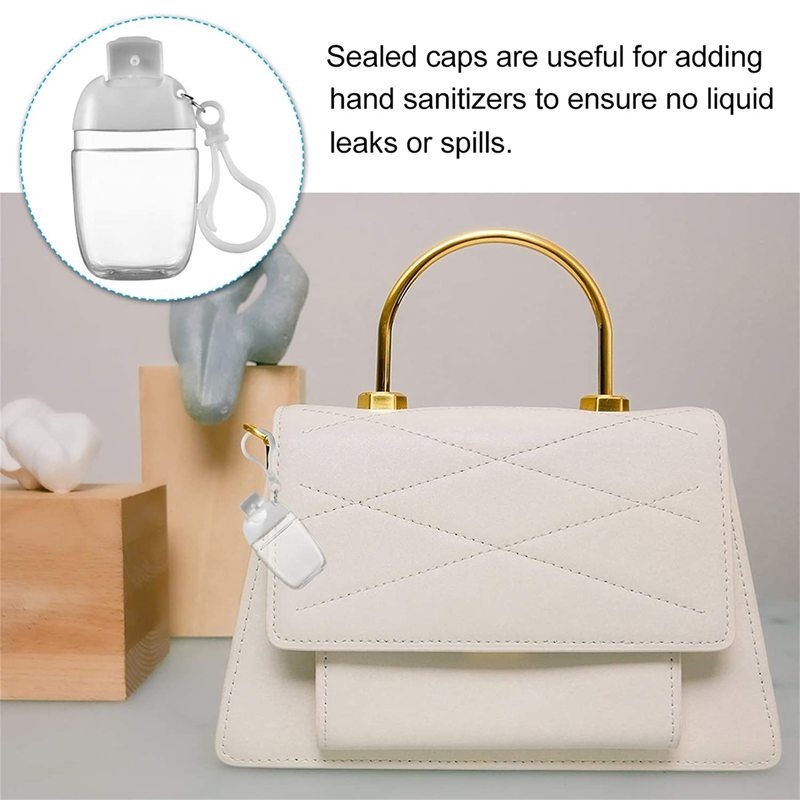 Bình đựng nước rửa tay mini trong suốt 30ml kèm móc khóa mang theo du lịch