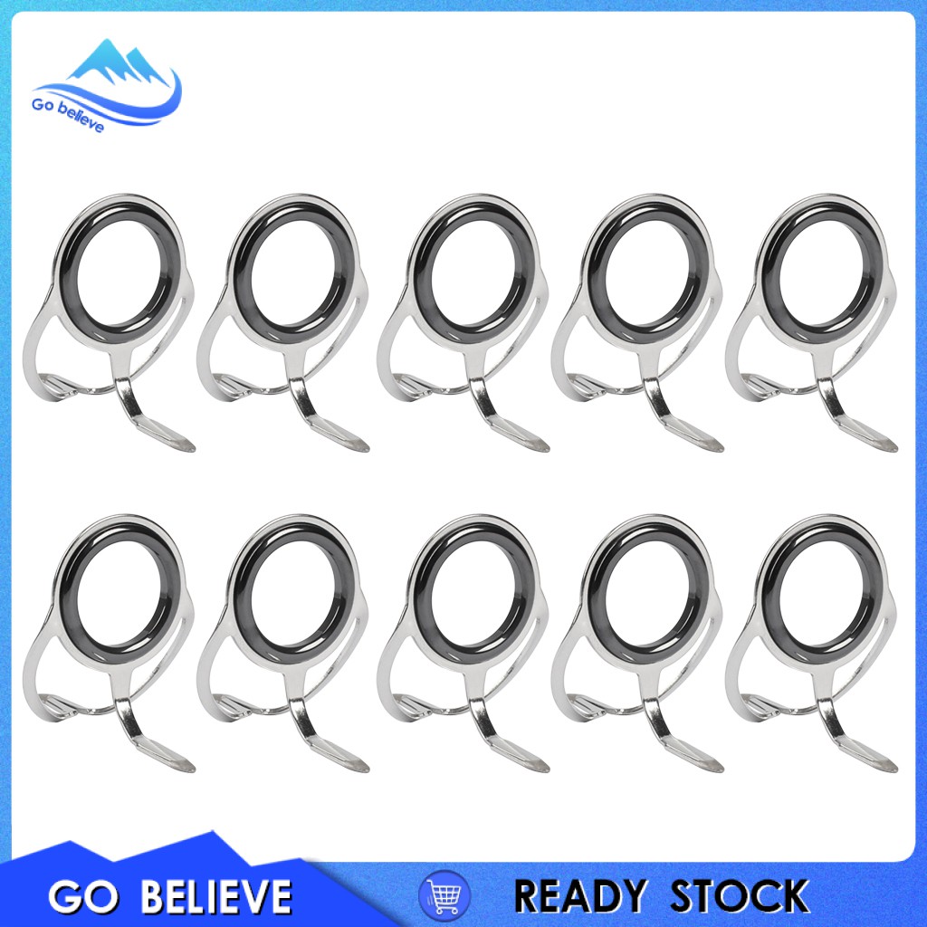 Gói 10 Vòng Dẫn Đầu Cần Câu Cá Hình Oval Đôi