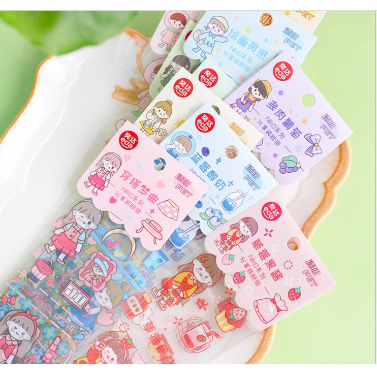 Hình dán Sticker dài nhiều hình 1 tấm - Phụ kiện Hani