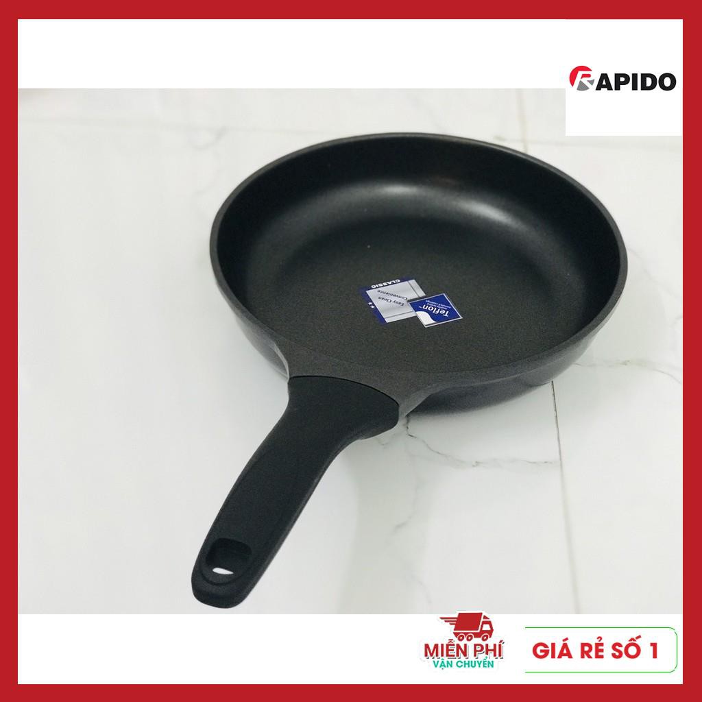 Chảo từ Rapido Teflon, Chảo chống dính Rapido,  20cm, 24cm, 28cm đáy phẳng,thân và đáy chảo bằng nhôm đúc nguyên khối