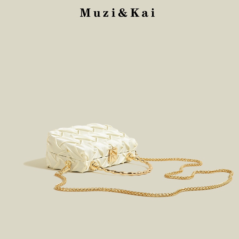 🌸Hàng Order🌸 Túi Xách Muzi&kai Chính Hãng Da Đan Chéo Quai Sách Kèm Dây Xích Đeo Sang Chảnh Nữ Tính 🌸 Quảng Châu