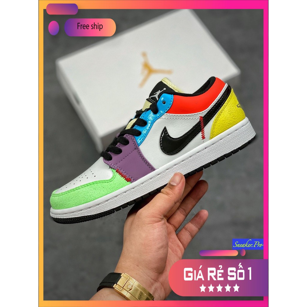 ( FULL BOX ) Giày thể thao AIR Jordan 1 Low SE Multi-Color (W) cổ thấp siêu đẹp cho nam và nữ siêu đẹp