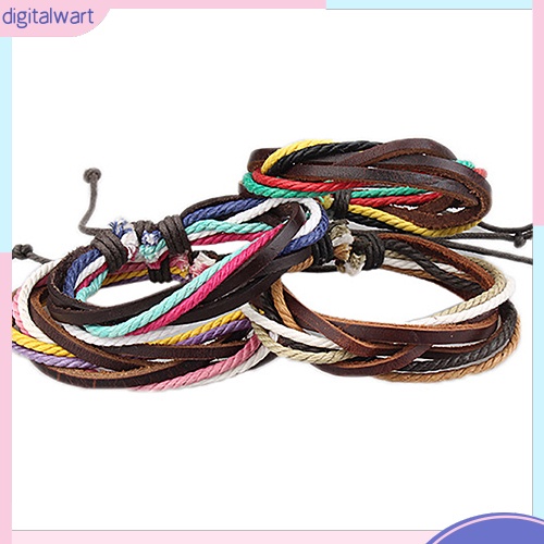 Vòng Tay Bện Dây Giả Da Thời Trang Unisex