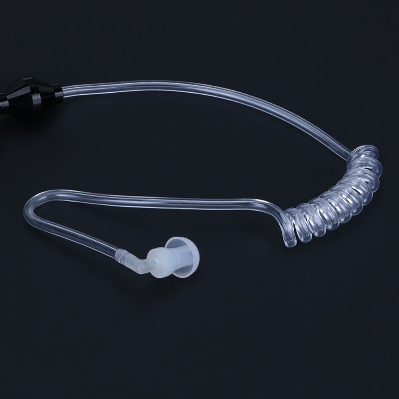 LIDU  Spiral Acoustic Hollow Air Tube 3.5mm Anti-radiation Headphone Earphone With Mic