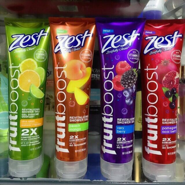 Sữa tắm Zest Fruitboost Revitalizing Shower Gel 295ml