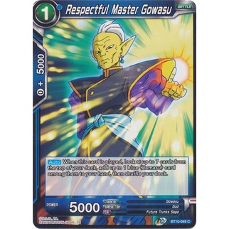 Thẻ bài Dragonball - TCG - Respectful Master Gowasu / BT10-049'