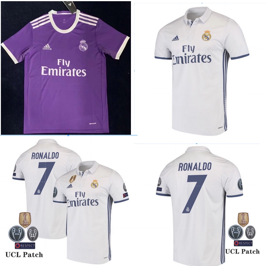 Bộ Quần Áo Bóng Đá Câu Lạc Bộ Real Madrid Mùa Giải 2016 / 17