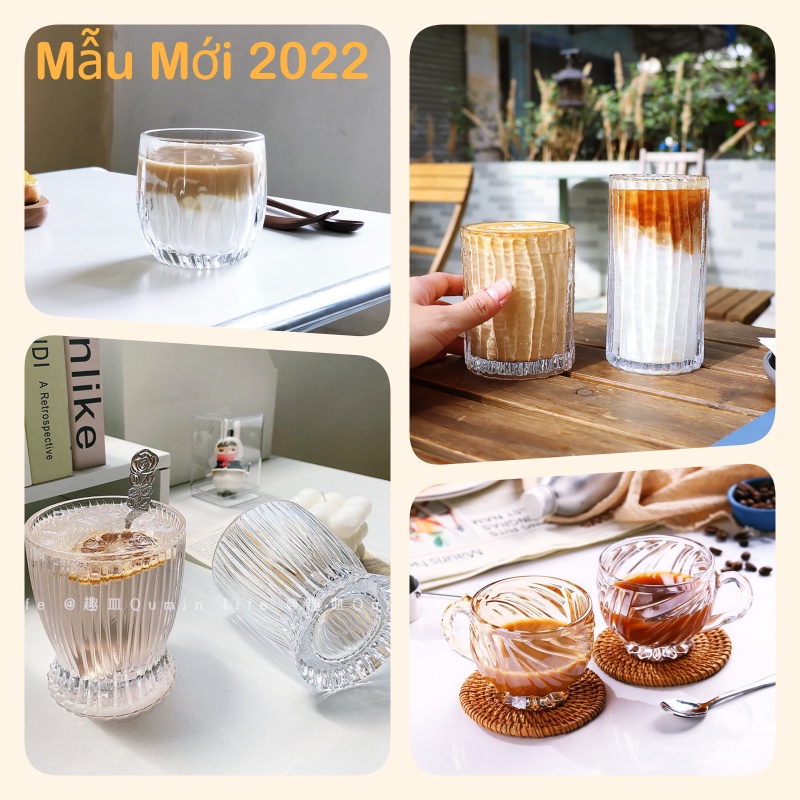 Ly Thủy Tinh, Cốc Thuỷ Tinh Uống Cafe Nước Ép Đẹp Mẫu Mới 2022 | May Decor