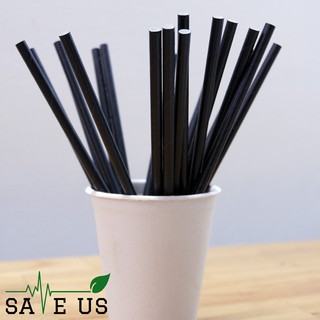 1000 Ống hút giấy - size 6x197mm (đen/trắng/nâu)