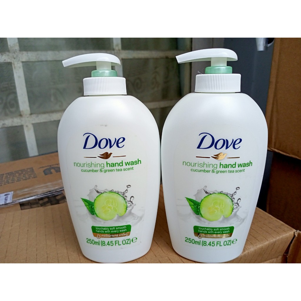 Xà Phòng Rửa Tay Chiết Xuất Dưa Leo Và Trà Xanh Dove Caring 250ml