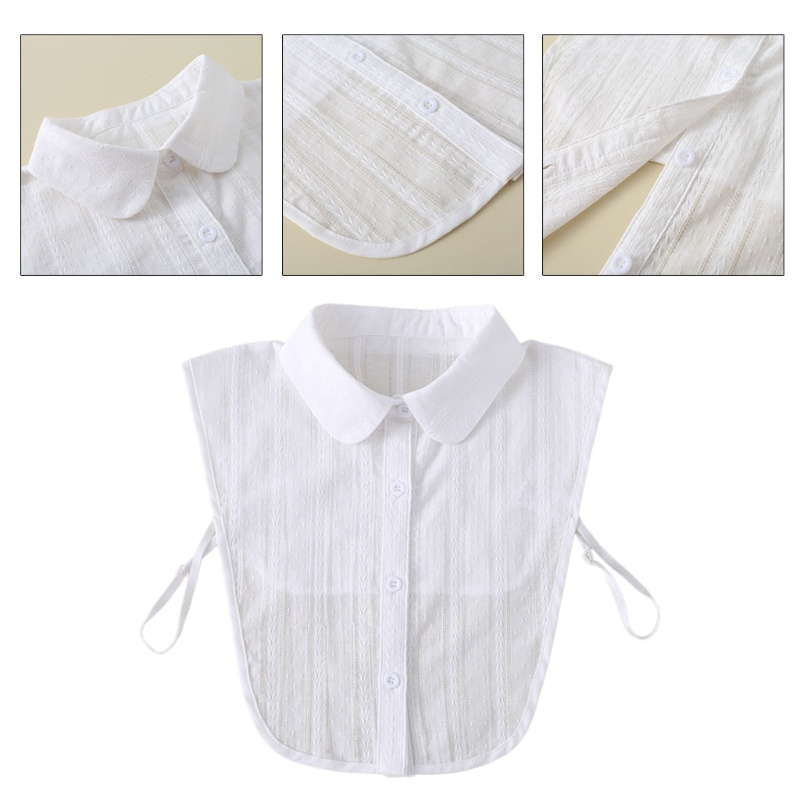 Cổ áo sơ mi giả họa tiết sọc màu trắng thời trang cho nữ | BigBuy360 - bigbuy360.vn
