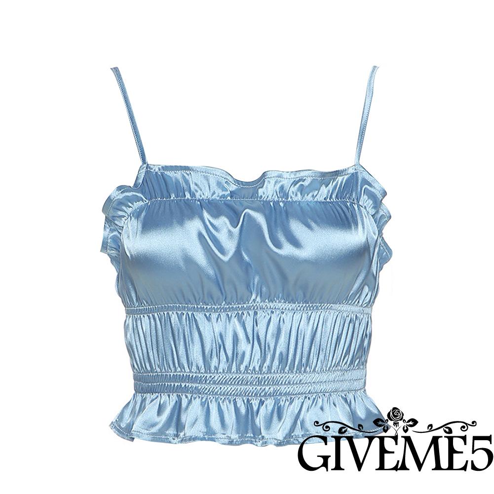 Áo lửng hai dây phối nhún bèo quyến rũ cho nữ