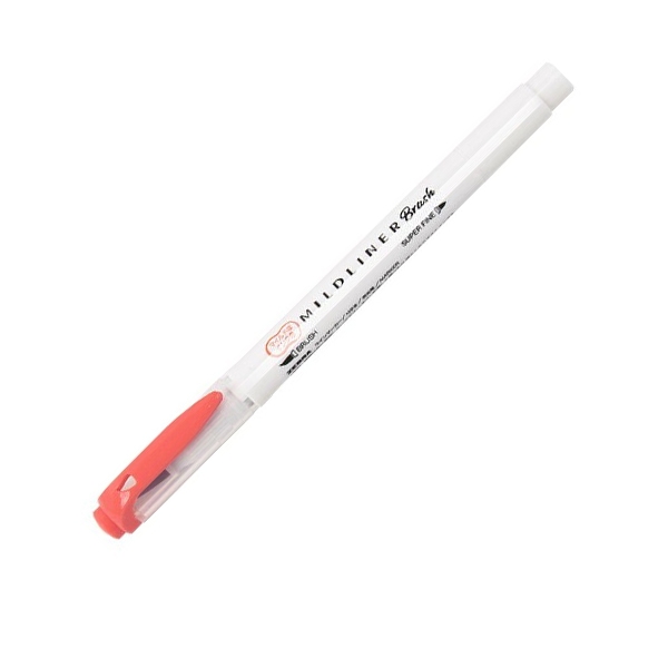 Viết Cọ Nhật Mildliner - Zebra WFT8-MVE - Đỏ Son - Zebra