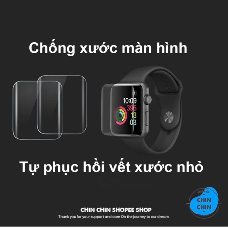 freeship Miếng Dán Skin PPF Màn Hình Cho Apple Watch Chống Xước Màn Hình Tự Phục Hồi Vết Xước Đủ Size 38mm 40mm 42mm 44m