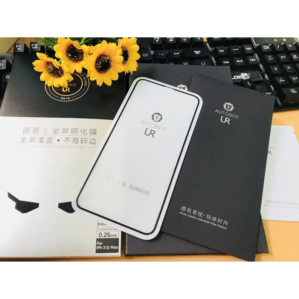 Kính cường lực Autobot chống bụi cho Iphone XS Max 0.25mm Full màn