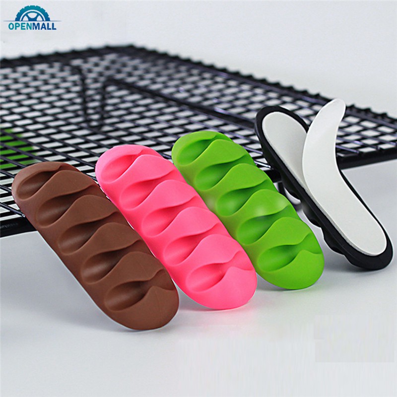 Kẹp cố định dây cáp bằng silicon có giác hút gắn tường
