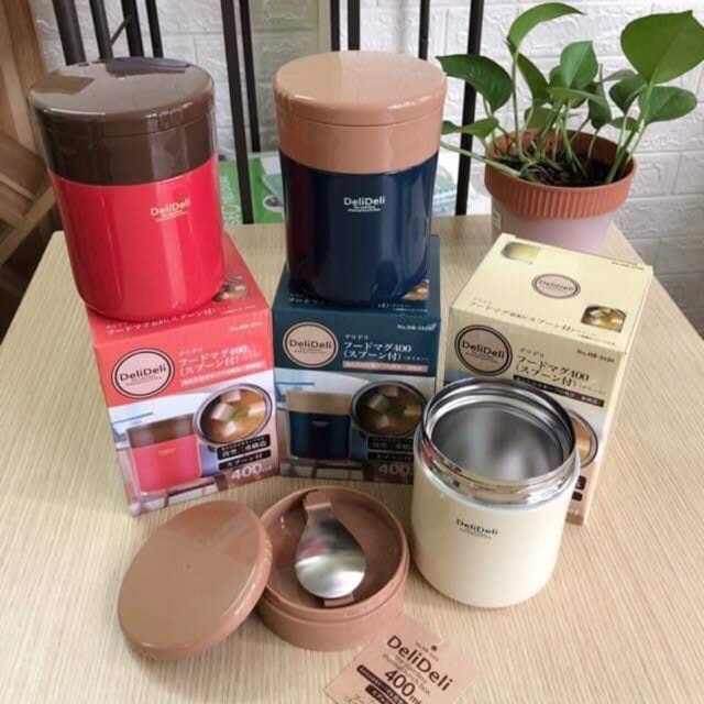 Bình ủ cháo và giữ nhiệt Nhật Bản DeliDeli 400ml