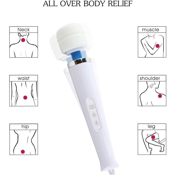 SÚNG MASSAGE USJE -  MÁY MASSAGE ĐIỆN 8 CẤP ĐỘ HV-280 mạnh mẽ đầu silicone rung êm ái tạo thư giãn, giàm stress