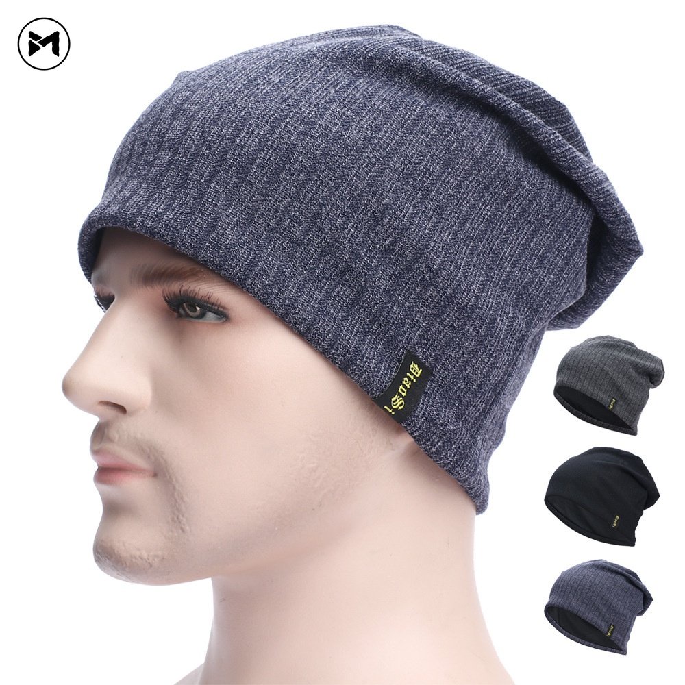 Mũ Len Dệt Kim In Chữ Thời Trang Thu Đông Cho Nam Nữ