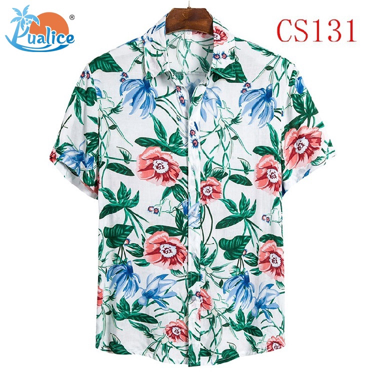 Hawaiian cauliflower flower shirt series high-quality cotton short-sleeved lapel shirt181 | BigBuy360 - bigbuy360.vn
