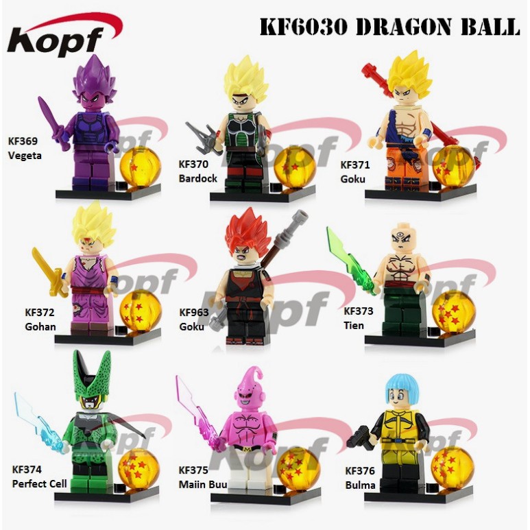 Lego Dragon ball xếp hình lắp ráp mô hình các nhân vật 7 viên ngọc rồng