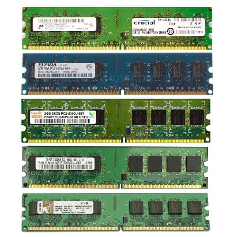 Ram máy tính Ddr2 1Gb tháo máy zin