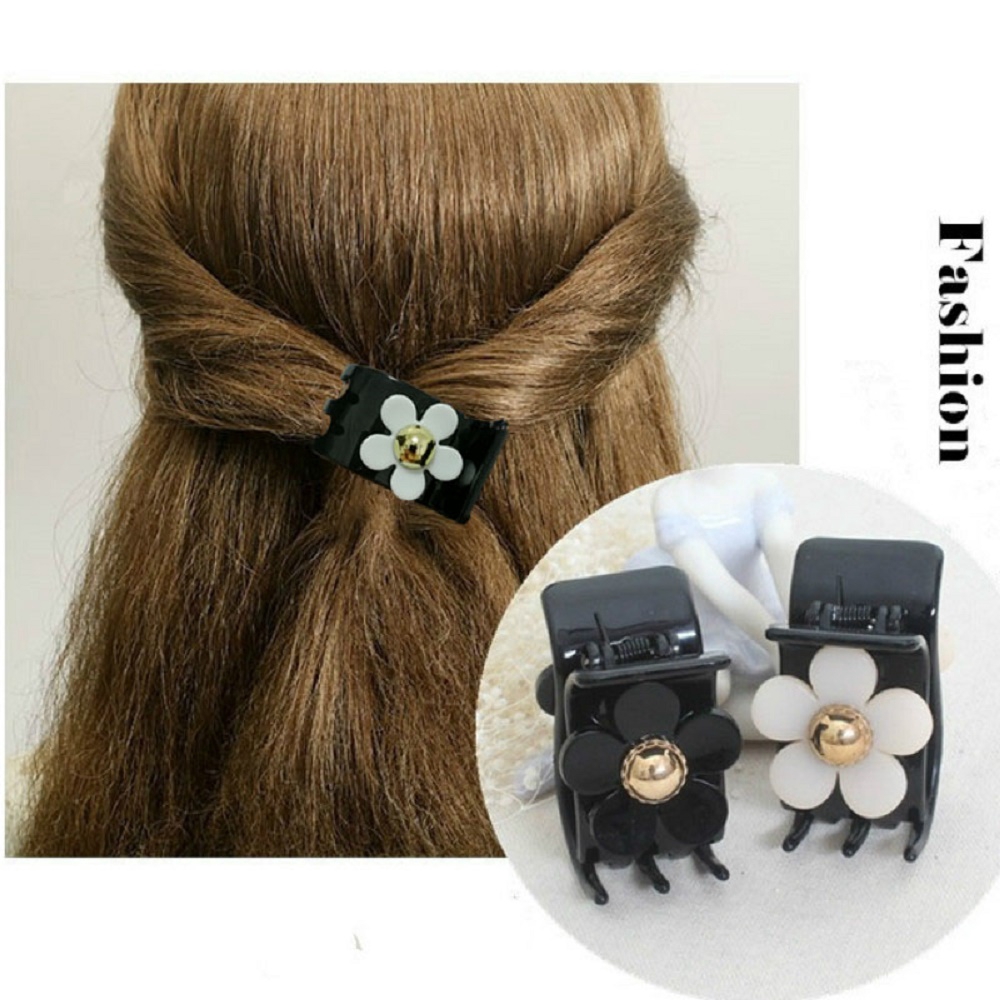 Kẹp Tóc Càng Cua Đính Hoa Chất Liệu Acrylic