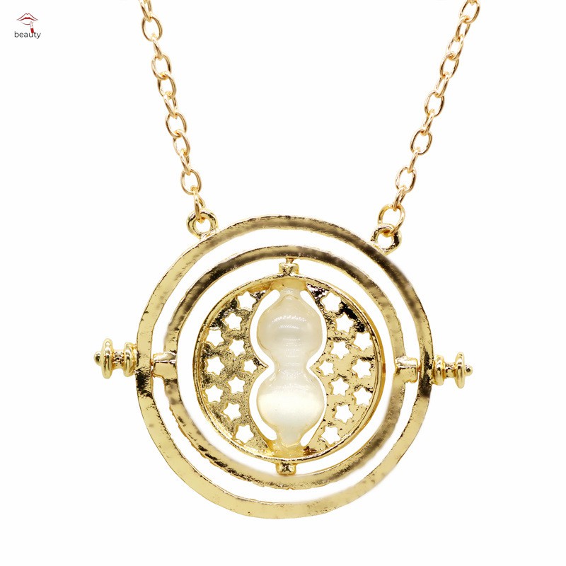 ☞Phụ kiện☜ 360 Degree Rotatable Necklace Harry Potter Time Converter Hourglass Necklace for Woman Gift