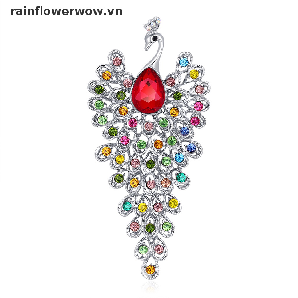 Ghim Cài Áo Hình Con Công Có 3 Màu