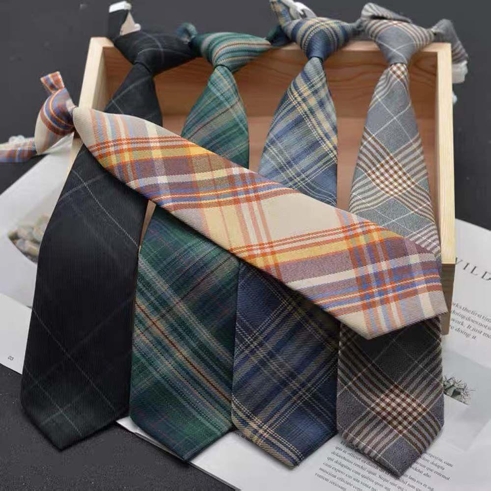Aroma JK Cà Vạt Đồng Phục Học Sinh Có Thể Tháo Rời Kẻ Sọc Caro Phong Cách Thủy Thủ Cravat