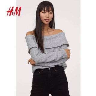 Áo bẹt vai len mềm