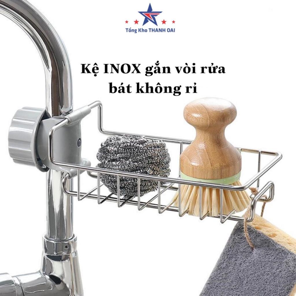 Kệ Để Đồ Rửa Chén Bát Giá Treo Bồn Gắn Vòi Nước INOX 304 Cao cấp