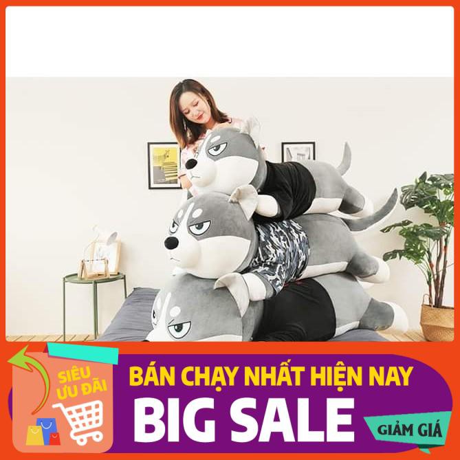 Chó Bông Husky, Chó Alaska GIÁ GỐC TẬN XƯỞNG Thú nhồi bông chất liệu 100% Bông Gòn Cao Cấp - Vải Nhung Cao Cấp Co Dãn