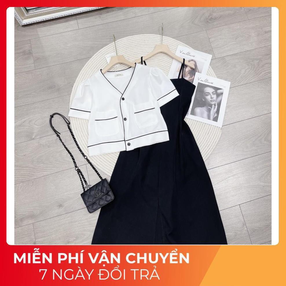 [ 𝐅𝐑𝐄𝐄 𝐒𝐇𝐈𝐏 ] Set Váy Áo 2 Món Kèm Áo Khoác Ngoài