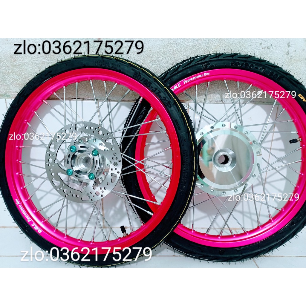 CẶP BÁNH CĂM VARIO.VISON.AB .LUBIAT.NOVO.CLICK NIỀN NHÔM HỒNG DALE.SOLUTE .BAN ZAI. SH THÁI KÈM VỎ CRV 50.60 KÈM ĐĨA VỐC