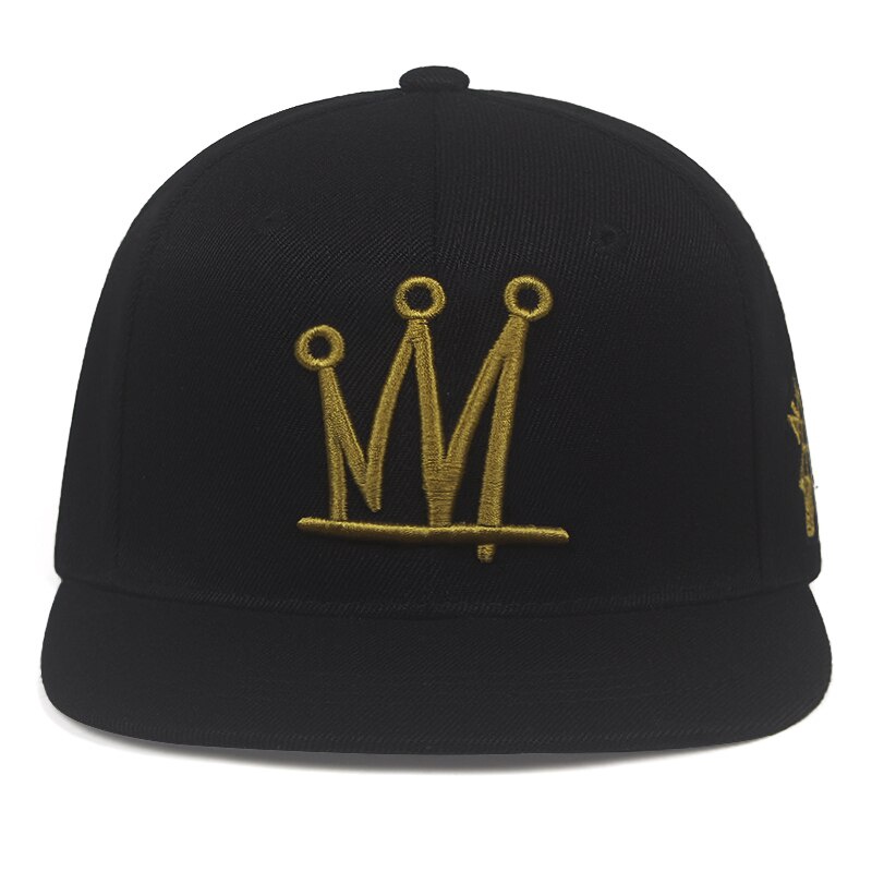 Mũ lưỡi trai thêu hình vương miện phong cách punk hip hop mới có thể điều chỉnh cho nam