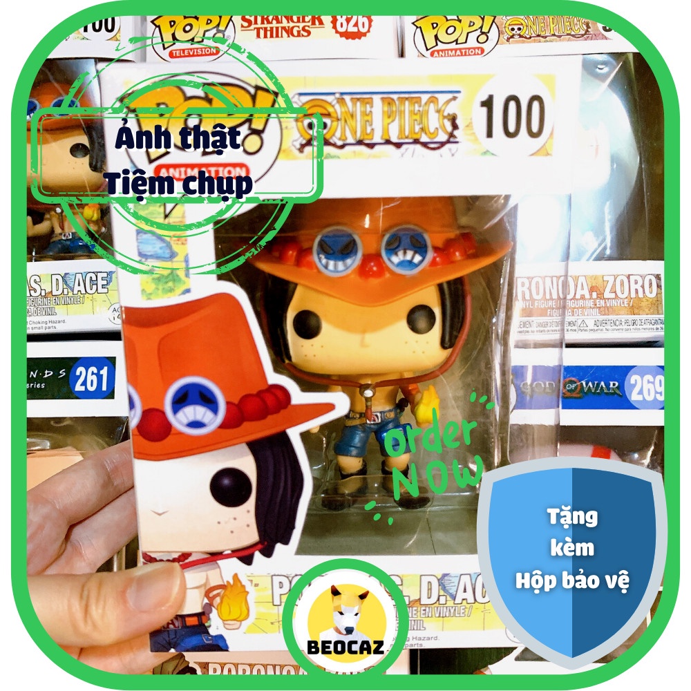 [Ship Hỏa Tốc][Full Box] [Tặng Hộp Bảo Vệ] Mô hình Funko chibi Portgas D Ace Đảo Hải Tặc One Piece No.100