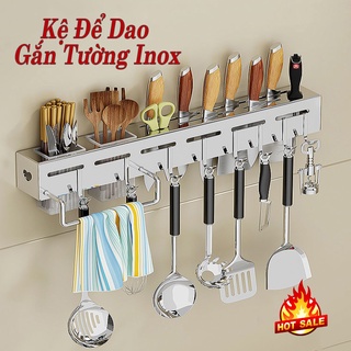 Giá Treo Đồ Nhà Bếp,Kệ Đựng Đồ, Giá Treo Đồ Dùng Nhà Bếp Đa Năng Bằng Inox Không Gỉ SIXTEEN