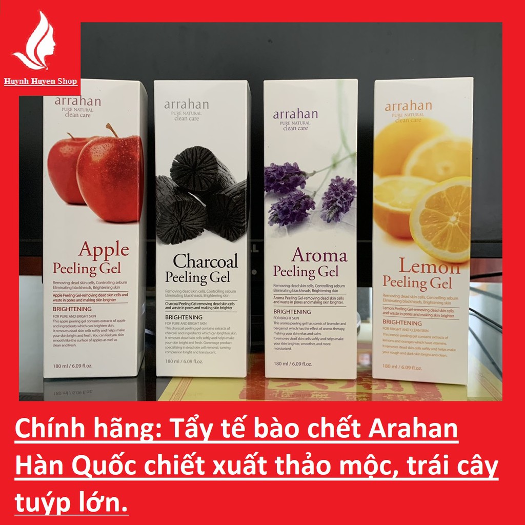 [Hàng xịn-Giá Sỉ] Tẩy tế bào chết Arrahan pure natural clean care tuýp 180ml siêu mịn da có tem hãng