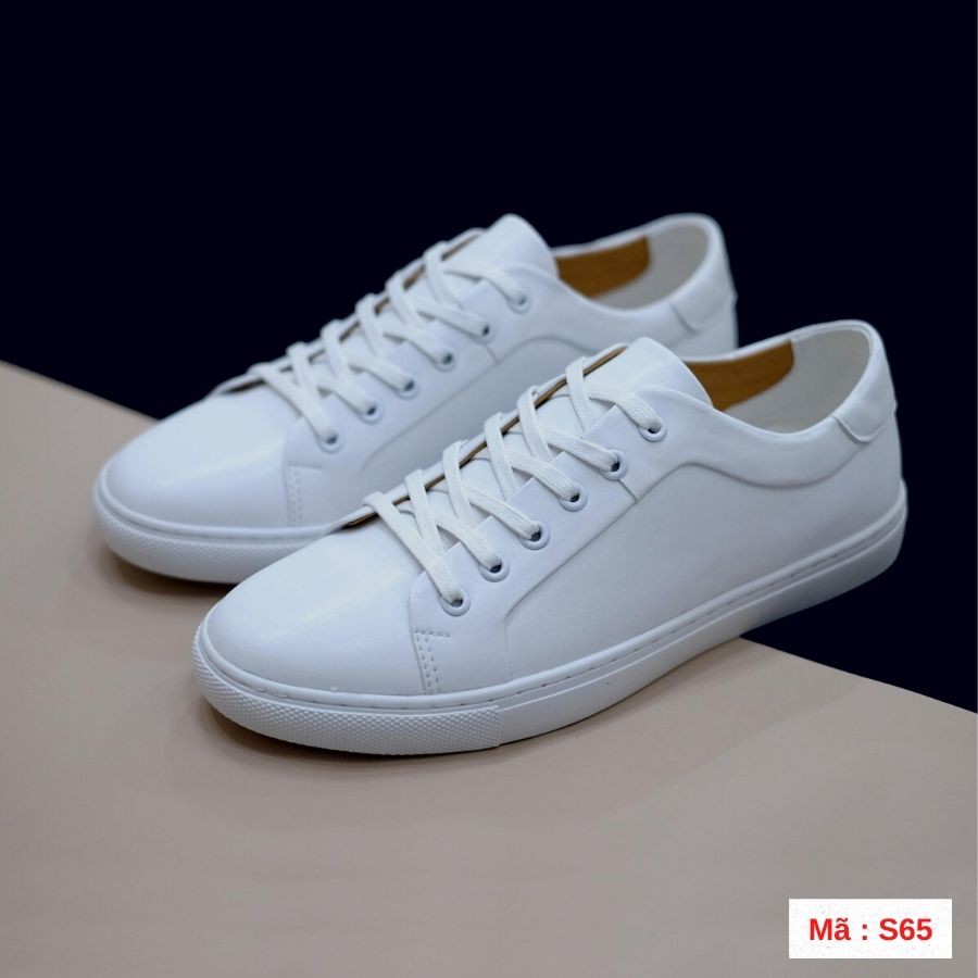 Giày Sneaker Nam Da Bò Màu Đen Đế Trâng - Màu Trắng Đế Trắng - Màu Xanh Đế Trắng | BigBuy360 - bigbuy360.vn