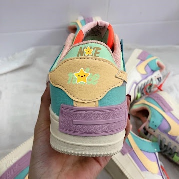 Giày thể thao air force 1 shadow, Giày sneaker af1 7 màu cho nữ cực hot cá tính dễ phối đồ - Sale sốc shop mới