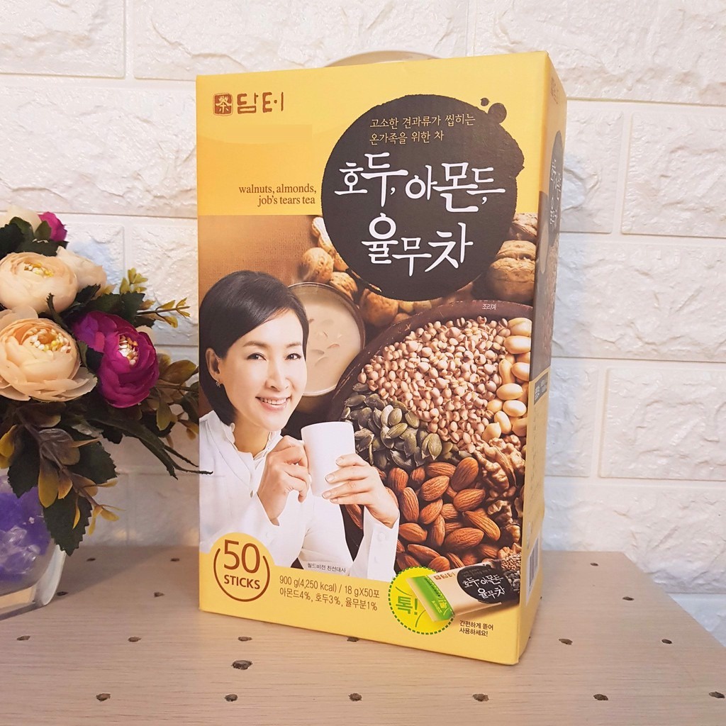 Bột ngũ cốc dinh dưỡng DAMTUH Hàn Quốc hộp 50 gói (18g x 50 gói = 900g). Date: 02/2025