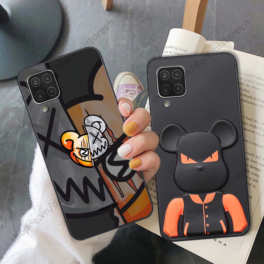Ốp lưng Samsung M32 / M62 hình kaws, kith, bear brick nổi 3D phong cách độc đáo