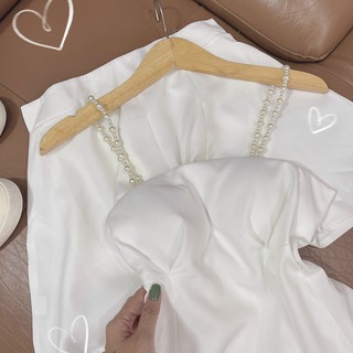 Set áo 2s trắng đính + short